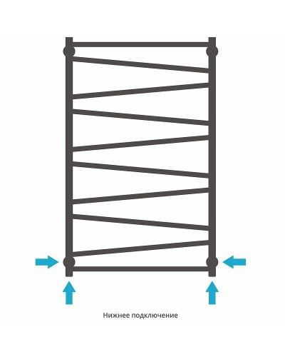 Водяной полотенцесушитель Сунержа Сирокко 1000x400 31-0253-1040 Черный матовый