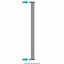 Водяной полотенцесушитель Сунержа Хорда 1800x195 31-0124-1800 Черный матовый