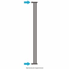 Водяной полотенцесушитель Сунержа Хорда 1800x195 31-0124-1800 Черный матовый
