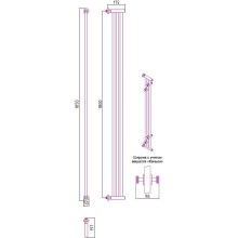 Водяной полотенцесушитель Сунержа Хорда 1800x195 31-0124-1800 Черный матовый
