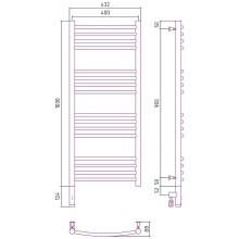 Электрический полотенцесушитель Сунержа Богема 3.0 1000x400 L 00-5802-1040 Хром