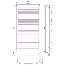 Электрический полотенцесушитель Сунержа Богема 3.0 1000x500 R 00-5803-1050 Хром