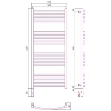 Электрический полотенцесушитель Сунержа Богема 3.0 1200x500 L 00-5802-1250 Хром