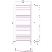 Электрический полотенцесушитель Сунержа Богема 3.0 1200x500 R 00-5803-1250 Хром