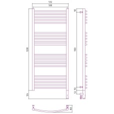 Электрический полотенцесушитель Сунержа Богема 3.0 1200x500 R 00-5803-1250 Хром