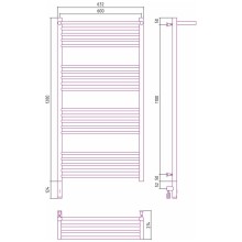 Электрический полотенцесушитель Сунержа Богема 3.0 1200x600 L 00-5806-1260 с полкой Хром