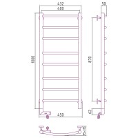 Электрический полотенцесушитель Сунержа Галант 2.0 1000x400 L 00-5200-1040 Хром