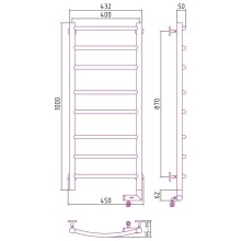 Электрический полотенцесушитель Сунержа Галант 2.0 1000x400 R 00-5201-1040 Хром