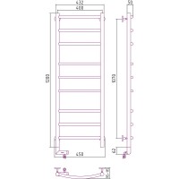 Электрический полотенцесушитель Сунержа Галант 2.0 1200x400 L 30-5200-1240 Белый матовый