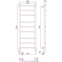 Электрический полотенцесушитель Сунержа Галант 2.0 1200x400 L 30-5200-1240 Белый матовый