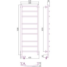 Электрический полотенцесушитель Сунержа Галант 2.0 1200x400 L 30-5200-1240 Белый матовый