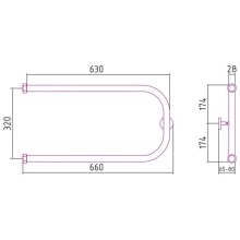 Полотенцесушитель водяной 320х650 шампань Сунержа П-образный+ 020-4003-3265