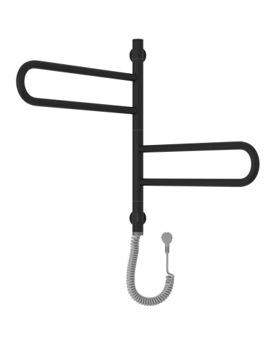 Полотенцесушитель электрический 567x535 черный матовый МЭМ Сунержа Парео 4.0-2С 31-0823-0567