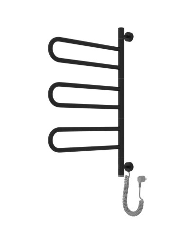 Полотенцесушитель электрический 773x535 черный матовый МЭМ Сунержа Парео 4.0-3С 31-0823-0773