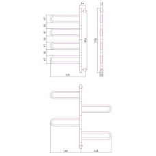 Полотенцесушитель электрический 978x535 МЭМ Сунержа Парео 4.0-4С 00-0823-0978