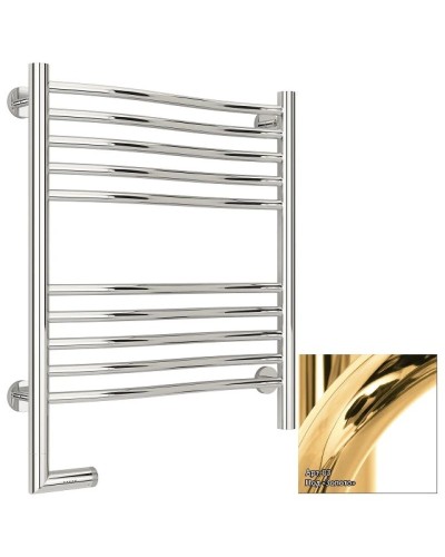 Полотенцесушитель электрический 600х500 золотой МЭМ левый Сунержа Флюид 2.0 03-5220-6050