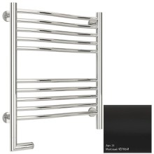 Полотенцесушитель электрический 600х500 черный матовый МЭМ левый Сунержа Флюид 2.0 31-5220-6050