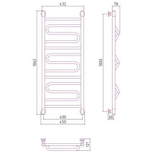 Полотенцесушитель водяной 1000х400 белый матовый Сунержа Элегия+ 30-0205-1040