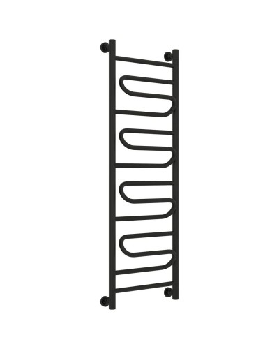 Полотенцесушитель водяной 1200х400 черный матовый Сунержа Элегия+ 31-0205-1240