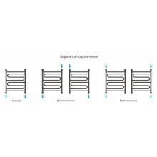 Полотенцесушитель водяной 600х500 шампань матовая Сунержа Элегия+ 022-0205-6050