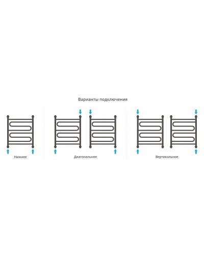 Полотенцесушитель водяной 600х500 античное белое золото Сунержа Элегия+ 10-0205-6050