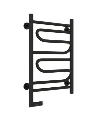 Полотенцесушитель электрический 600х400 черный матовый МЭМ левый Сунержа Элегия 2.0 31-5218-6040