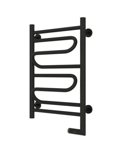 Полотенцесушитель электрический 600х400 черный матовый МЭМ правый Сунержа Элегия 2.0 31-5219-6040