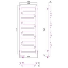 Полотенцесушитель электрический 1200х400 белый матовый МЭМ правый Сунержа Элегия 2.0 30-5219-1240