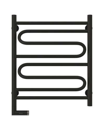 Полотенцесушитель электрический 600х500 черный матовый МЭМ левый Сунержа Элегия 2.0 31-5218-6050