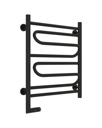 Полотенцесушитель электрический 600х500 черный матовый МЭМ левый Сунержа Элегия 2.0 31-5218-6050