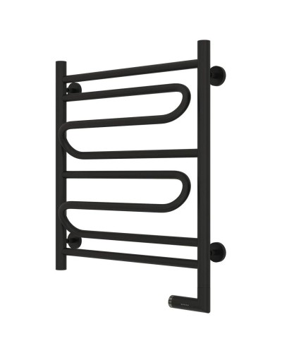 Полотенцесушитель электрический 600х500 черный матовый МЭМ правый Сунержа Элегия 2.0 31-5219-6050