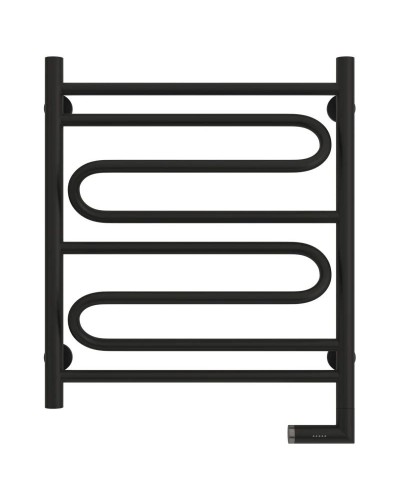 Полотенцесушитель электрический 600х500 черный матовый МЭМ правый Сунержа Элегия 2.0 31-5219-6050