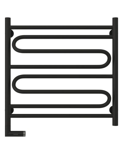 Полотенцесушитель электрический 600х600 черный матовый МЭМ левый Сунержа Элегия 2.0 31-5218-6060