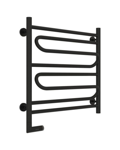 Полотенцесушитель электрический 600х600 черный матовый МЭМ левый Сунержа Элегия 2.0 31-5218-6060