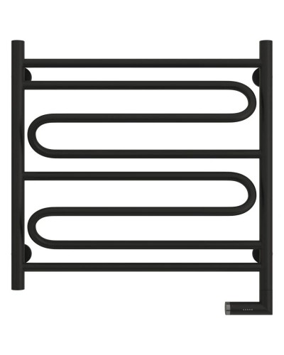 Полотенцесушитель электрический 600х600 черный матовый МЭМ правый Сунержа Элегия 2.0 31-5219-6060