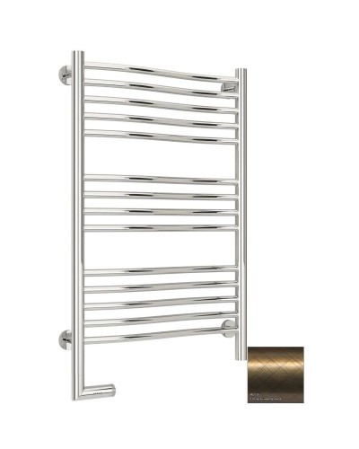 Полотенцесушитель электрический 800х500 состаренная бронза МЭМ левый Сунержа Флюид 2.0 05-5220-8050