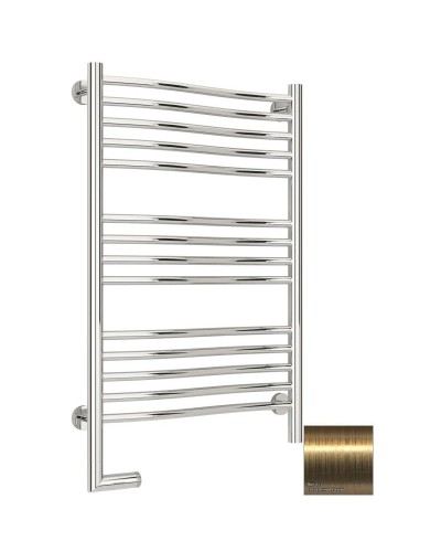 Полотенцесушитель электрический 800х500 состаренная латунь МЭМ левый Сунержа Флюид 2.0 051-5220-8050