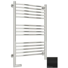 Полотенцесушитель электрический 800х500 черный матовый МЭМ левый Сунержа Флюид 2.0 31-5220-8050