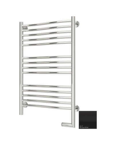 Полотенцесушитель электрический 800х500 черный матовый МЭМ правый Сунержа Флюид 2.0 31-5221-8050