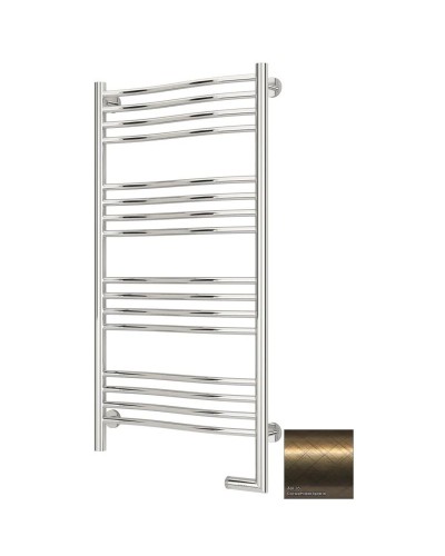 Полотенцесушитель электрический 1000х500 состаренная бронза МЭМ правый Сунержа Флюид 2.0 05-5221-1050