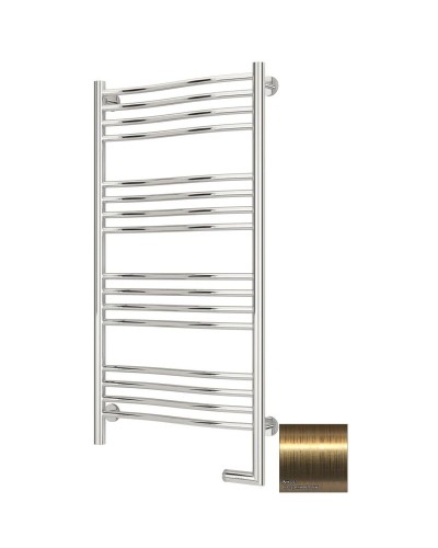 Полотенцесушитель электрический 1000х500 состаренная латунь МЭМ правый Сунержа Флюид 2.0 051-5221-1050