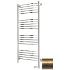 Полотенцесушитель электрический 1200х500 состаренная латунь МЭМ правый Сунержа Флюид 2.0 051-5221-1250