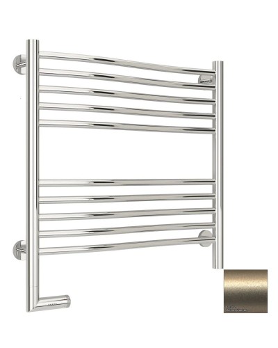 Полотенцесушитель электрический 600х600 шампань матовая МЭМ левый Сунержа Флюид 2.0 022-5220-6060