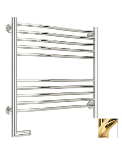 Полотенцесушитель электрический 600х600 золотой МЭМ левый Сунержа Флюид 2.0 03-5220-6060