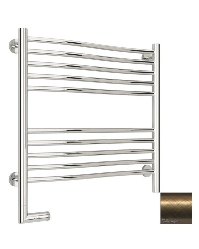 Полотенцесушитель электрический 600х600 состаренная бронза МЭМ левый Сунержа Флюид 2.0 05-5220-6060