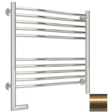 Полотенцесушитель электрический 600х600 состаренная латунь МЭМ левый Сунержа Флюид 2.0 051-5220-6060