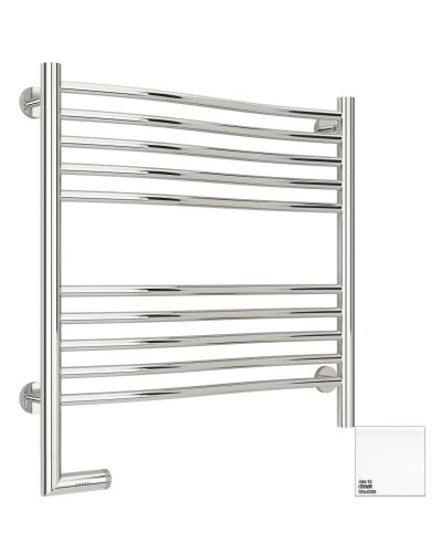 Полотенцесушитель электрический 600х600 белый глянец МЭМ левый Сунержа Флюид 2.0 12-5220-6060