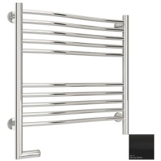 Полотенцесушитель электрический 600х600 черный матовый МЭМ левый Сунержа Флюид 2.0 31-5220-6060