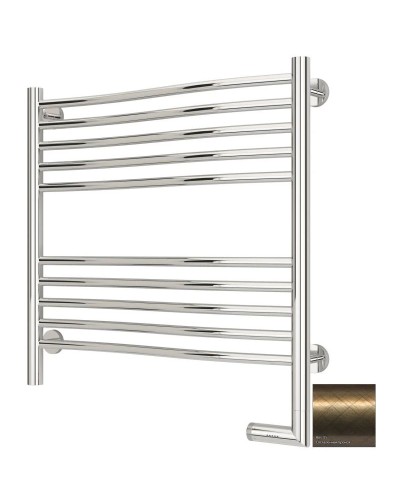 Полотенцесушитель электрический 600х600 состаренная бронза МЭМ правый Сунержа Флюид 2.0 05-5221-6060