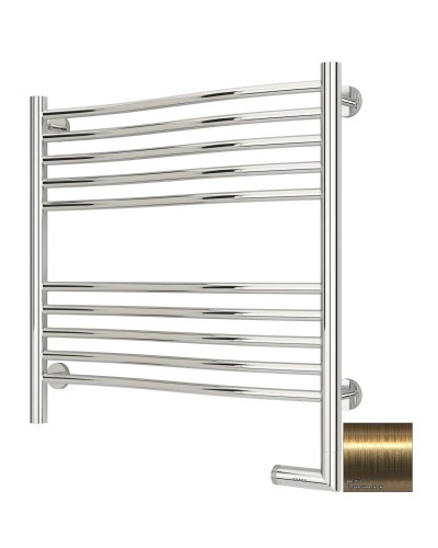 Полотенцесушитель электрический 600х600 состаренная латунь МЭМ правый Сунержа Флюид 2.0 051-5221-6060